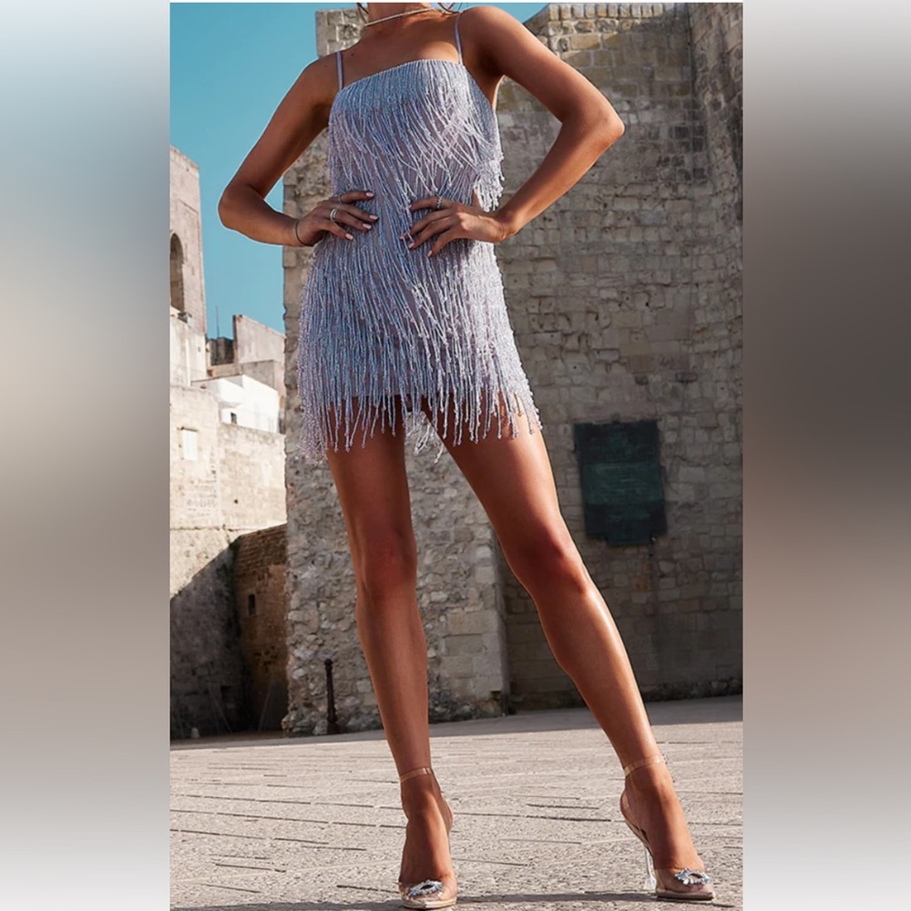 Pretty little thing - NWT fringe bedazzled dress